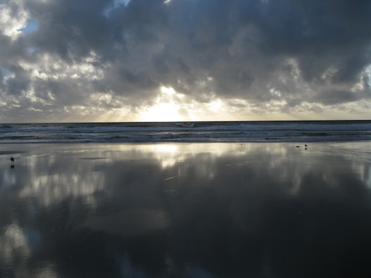 Misison Beach Mirror sunset